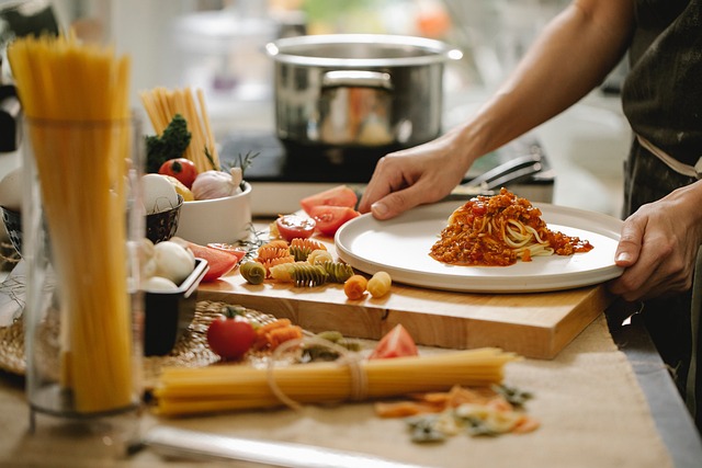 chef preparing fresh ingredients in a kitchen